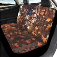 thumbnail image 3 of XYZCANDO Deer Camo Forest 14 Pack Auto Seat Covers Full Set Steering Wheel Cover Center Console Pad Seat Belt Covers Headrest Covers for Most Cars SUVs Sedans, 3 of 7