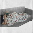 thumbnail image 6 of Watercolor Soft Flannel Fleece Blanket, Birds on Branches with Flowers and Leaves Scenes from Nature Cherry Tree Image, Cozy Plush for Indoor and Outdoor Use, 50" x 60", Multicolor, by Ambesonne, 6 of 6
