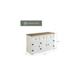 thumbnail image 3 of HomeStock Suburban Sophistication Wood Buffet Sideboard in Rustic Finish, Solid Pine, Dovetail Drawer Joints, Distressed Hardware, Spacious Storage, Easy Assembly-Color:Distressed White,Size:3 Door, 3 of 7