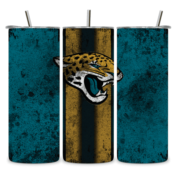 Alpha Printing 20oz Tumbler with Straw – Jaguars Look-Alike Sports Edition, Insulated Mug