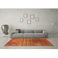 thumbnail image 3 of Ahgly Company Indoor Square Oriental Orange Industrial Area Rugs, 7' Square, 3 of 4