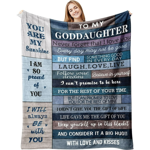 LHSHID Goddaughter Gifts from Godmother/Godfather to My Goddaughter Gifts Blanket Best Gifts for Goddaughter Goddaughter Christian Gifts Graduation/Birthday Gifts for Goddaughter 30"x40"