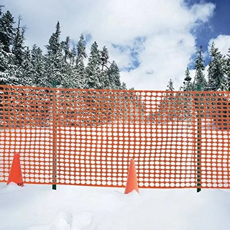 - V Protek Highly Visible Safety Fence, Snow Fence, Safety Barrier, Plastic Fence Orange47