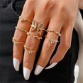 thumbnail image 1 of Silver Color Crystal Rings Set for Women, Cubic Zirconia Moon Arrow Flower Heart Finger Wedding Rings, Female Fashion Jewelry 18066, 1 of 6