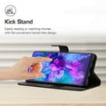thumbnail image 6 of Dteck for Apple iPhone 15 Pro Max Magnetic Case, Premium PU Leather Folio Flip Wallet Case with Card Holder Cash Slot Lanyard Strap Kickstand Function Embossed Pattern Slim Shockproof Cover, black, 6 of 8