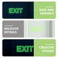 thumbnail image 3 of HONMEET 3Pcs 7.58X3.14X0.20in Glow In The Evacuation Sign Safety Signs Sticker, 3 of 8