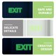 thumbnail image 3 of IDEANATEGRATE 3Ud Etiquetas Exit Nocturnas De Pet Para Y Señalización De, 3 of 8