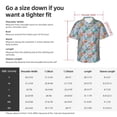 thumbnail image 5 of Sikiie cartoon Elephant Print Men's Hawaiian Shirt, Summer Beach Button Pocket Short Sleeve T-Shirt,XX-Large, 5 of 7