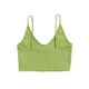 thumbnail image 2 of Txlixc Blusas cortas sin espalda con cuello en V y tirantes finos acanalados para mujer Txlixc Sexy, 2 of 6