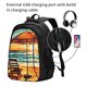 thumbnail image 2 of Easygdp Beach Umbrella Sunset Mochila para Laptop de Viaje con Puerto USB, Mochila para Laptop con Puerto de Carga USB para Mujeres y Hombres, 2 of 7