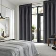 thumbnail image 2 of DWCN Blackout Curtains Room Darkening Thermal Insulated Bedroom Curtains Window Curtain Panels, 42 x 84 inches Long, Set of 2 Dark Grey Rod Pocket Drapes, 2 of 5