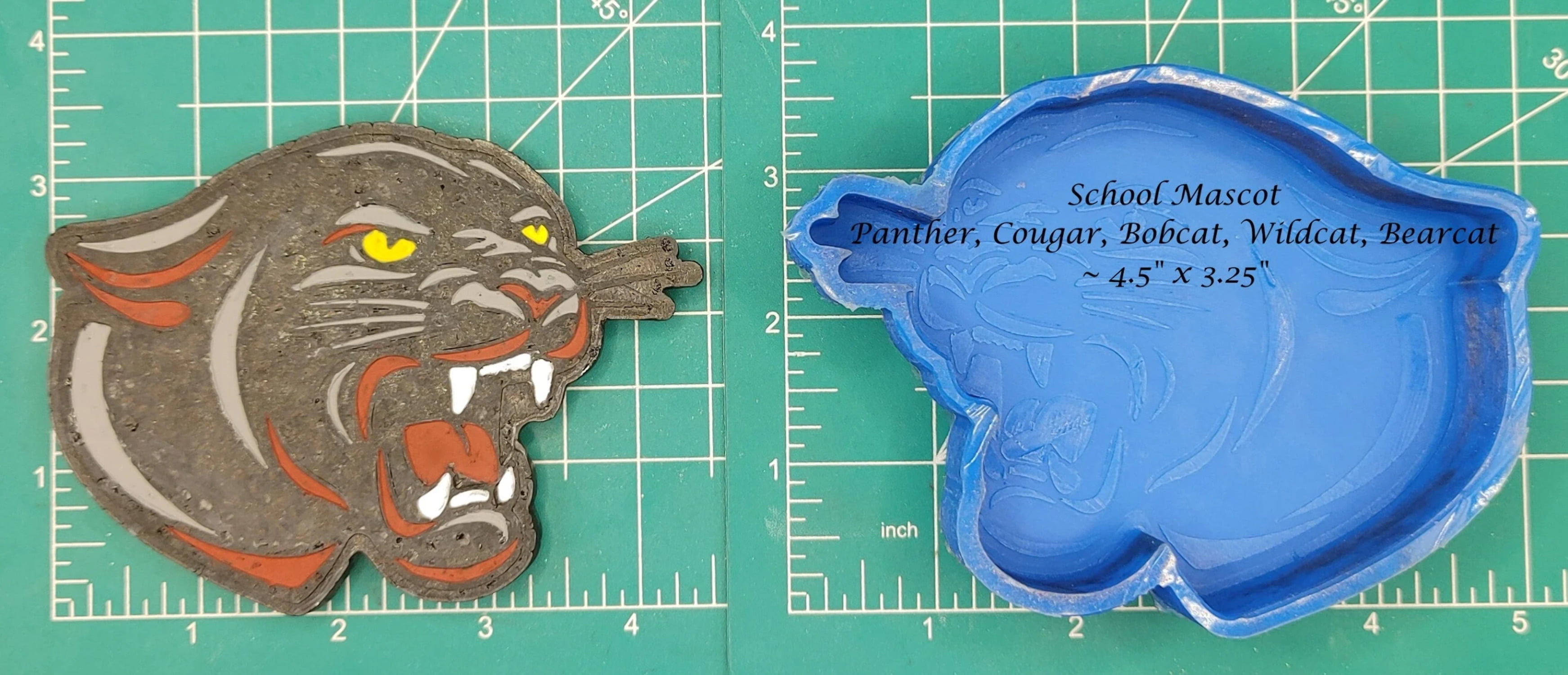 Panther Bobcat Cougar Wildcat School Mascot Silicone Freshie Mold