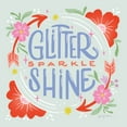 thumbnail image 2 of Graham, Gia 26x26 Gold Ornate Wood Framed with Double Matting Museum Art Print Titled - Glitter Sparkle Shine I Sq, 2 of 4