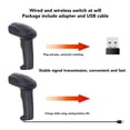 thumbnail image 3 of Scanner de Code-Barres 1D, Portable 2.4G USB 1D Scanner de Code-Barres Continuant la Balayage Longue Distance de Transmission Déclenchement Manuel pour Express, 3 of 8