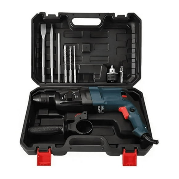 Rotomartillo Taladro de Impacto Perforador con Accesorios, 1200w Malubero Azul con Negro