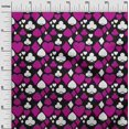 thumbnail image 3 of oneOone Rayon Fuschia Pink Fabric Poker Card Sewing Fabric By The Yard Printed Diy Clothing Sewing Supplies 56 Inch Wide, 3 of 4