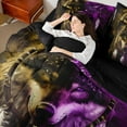 thumbnail image 4 of Feelyou Western Wolf Animal Twin Bedding Sets 7-Piece for Kids, Bohemian Mandala Bedding Comforter Set, Mystic Dreamcatcher Reversible Sheet Sets, Ultra Soft Bedroom Decor, 4 of 8