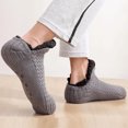 thumbnail image 4 of JeashCHAT Womens Thick Warm Slipper Socks With Non Slip Grippers Double Side Cozy Warm House Slippers Thanksgiving Christmas Gifts, 4 of 6
