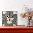 thumbnail image 2 of WOBOGO Little Angels with White Wings Pattern Wall Clock 7.78 Inch Battery Operated Silent Unit Square Rustic Vintage Style for Home Bedroom Office Black Pointer, 2 of 8