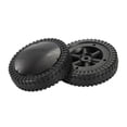 thumbnail image 2 of 2 Pack BBQ Grill Wheels Smooth Rolling Black 6 inch Tires for BBQ Grills, 2 of 5