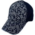 thumbnail image 3 of C.C Ponytail Criss Cross Messy Buns Ponycaps Baseball Cap Dad Trucker Mesh Hat (Distressed Paisley Navy), 3 of 3