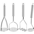 thumbnail image 4 of Paquete de 4 trituradores de patatas de acero inoxidable para bebés, trituradores de ajo, trituradores de cocina, utensilios de cocina para puré de patatas, mermelada, verduras y frutas, apto para lav, 4 of 10