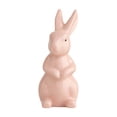thumbnail image 2 of SMKE Indoor Home Decor,Holiday Home Decor,Gold Eggs Bunny Decor,Bunny Decor for Shelves,Minimalist Home Decor,5.8" Pink & White Ceramic Easter Bunny Set,Sitting & Standing Rabbits,Spring Table Decor, 2 of 9