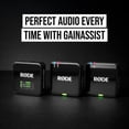 thumbnail image 2 of RØDE Wireless GO III (Gen 3) - Microphone Sans Fil Compact - Audio Immaculé, Enregistrement Flottant 32 Bits, Contrôle Automatique du Niveau, pour Téléphones, Appareils Photo et Ordinateurs, 2 of 6