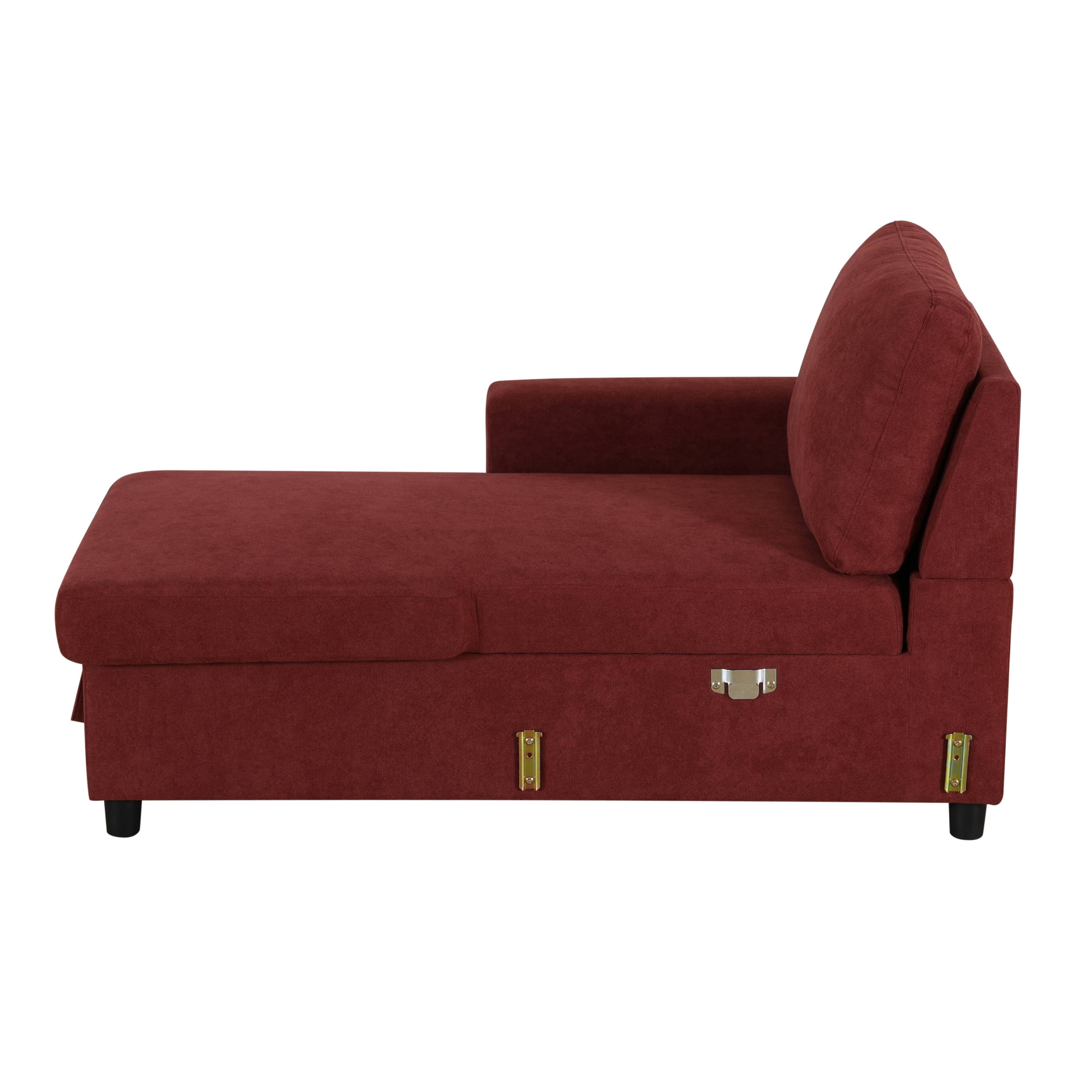 MAYEERTY 83.6" Convertible Fluffy Fabric 2-Piece Couch Upholstered Loveseat with Plush Velvet Texture Sofa Bed，Red
