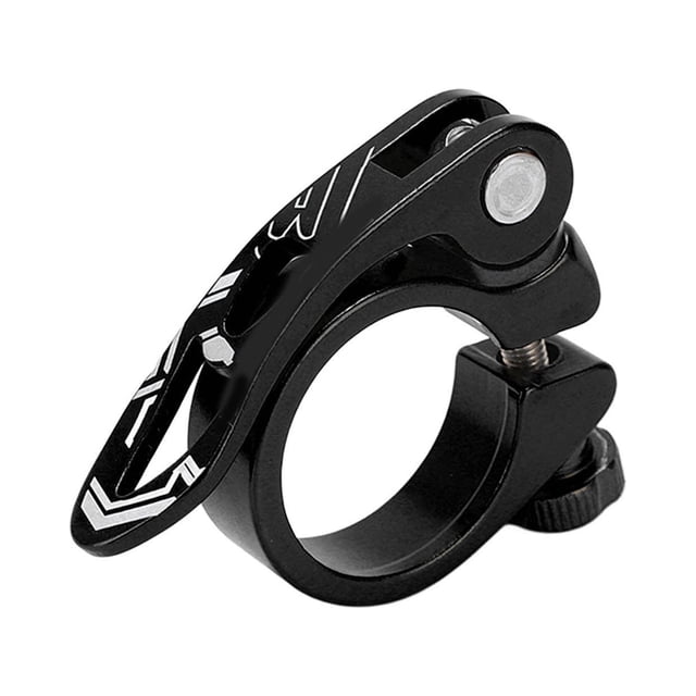 Bienvenido BOLANY Abrazadera para tija de sillín de bicicleta MTB Soporte para tija de sillín de bicicleta de aleación de aluminio de liberación rápida 34,9 mmNegro