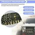 thumbnail image 4 of Jeiento American Military Flag Badlands Winch Cover Waterproof Winch Cover Dustproof Winch Cover Ideal for Electric Winches Indoor Outdoor Snowproof Winch Protector, 4 of 7