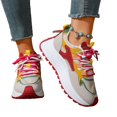 thumbnail image 4 of Willtoo Women's Fashion Chunky Platform Sneakers Arch Support Colorful Platform Sneakers Non-Slip Breathable Athletic Shoes, 4 of 5