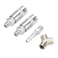 thumbnail image 1 of 1/4 BSP Y Piece 3 Way Pneumatic Quick Fitting Air Pump Compressor Connector Galvanized Iron, 1 of 11