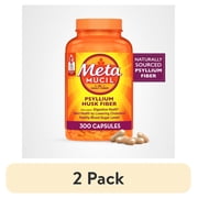(2 pack) Metamucil Psyllium Husk Capsules, 300 Capsules, 3-in-1 Daily Fiber, GLP-1 Friendly Fiber>