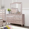 thumbnail image 2 of Furniture of America Appell 2-Piece Wood Rose Gold Dresser and Camel Back Mirror, 2 of 3