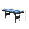 thumbnail image 2 of KTENME 65.75" Folding Pool Table for Indoor Game Room, w/Accessories, as show, 2 of 5