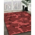 thumbnail image 2 of Ahgly Company Indoor Rectangle Patterned Cranberry Red Area Rugs, 6' x 9', 2 of 6