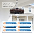 thumbnail image 5 of Garvee 20 Inch Outdoor Ceiling Fan with Light, Waterproof Patio Fan with Remote & APP Control, 6 Speed Quiet Motor, Dimmable LED Porch Ceiling Fan for Gazebo Pergola Balcony Patio, 3 Blade ABS Fan, 5 of 8
