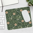 thumbnail image 5 of Green and Pink Flowers Mouse Pad 9.2"x8" – Floral Pattern Design, Non-Slip Rubber Base, Elegant Office Desk Accessory, 5 of 6