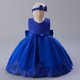 thumbnail image 1 of Vestido infantil de encaje de color a juego para bebé de un año, vestido de noche de princesa con lazo, 1 of 6