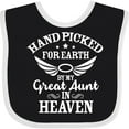 thumbnail image 3 of Inktastic Handpicked for Earth by My Great Aunt in Heaven Boys or Girls Baby Bib, 3 of 4