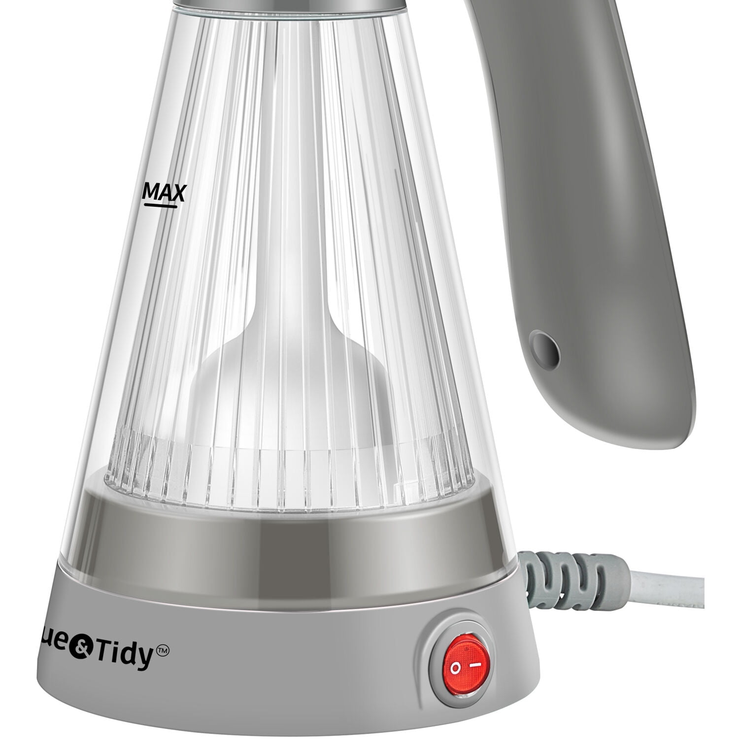 True & Tidy Tidy Portable Lightweight Powerful Stainless Handheld Garment Steamer, Gray