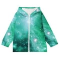 thumbnail image 4 of SELONE Girls Hooded Sweatshirt Jacket with Pockets Hooded Lightweight Zipper Long Sleeve Fall Winter Coats Green 11 Years, 4 of 5