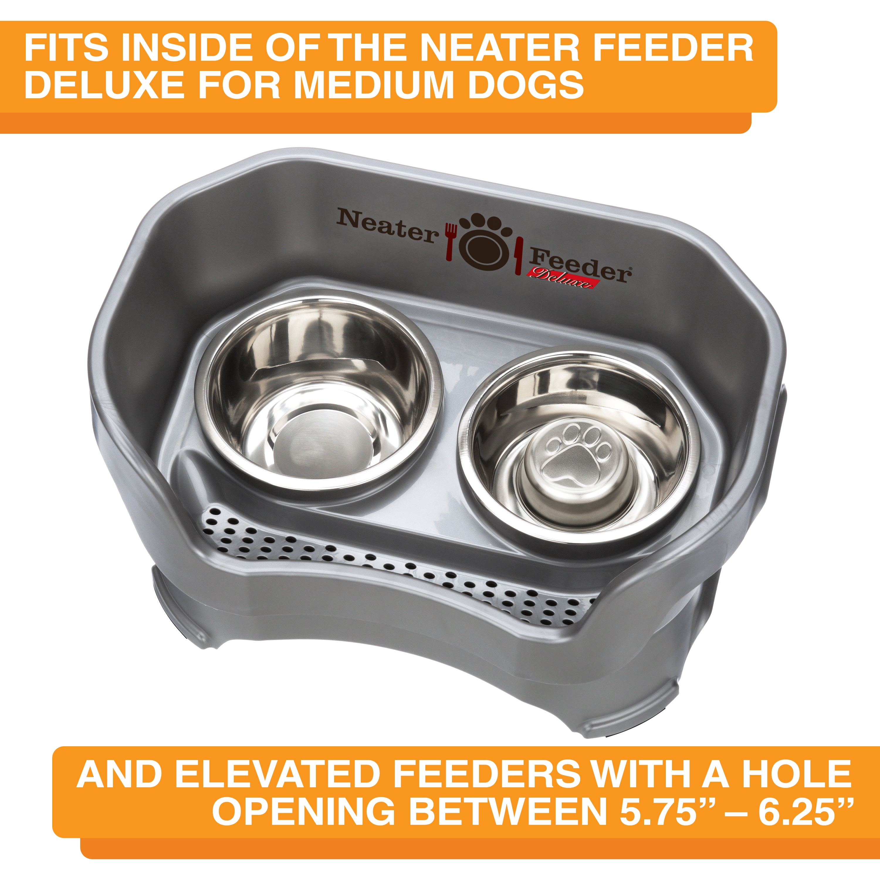Neater Pets The Niner Slow Feed Bowl for Cats & Dogs - Insert Bowl for Neater Feeder Express MediumLarge, Deluxe Large, & 2-Quart Feeders - Slow Down
