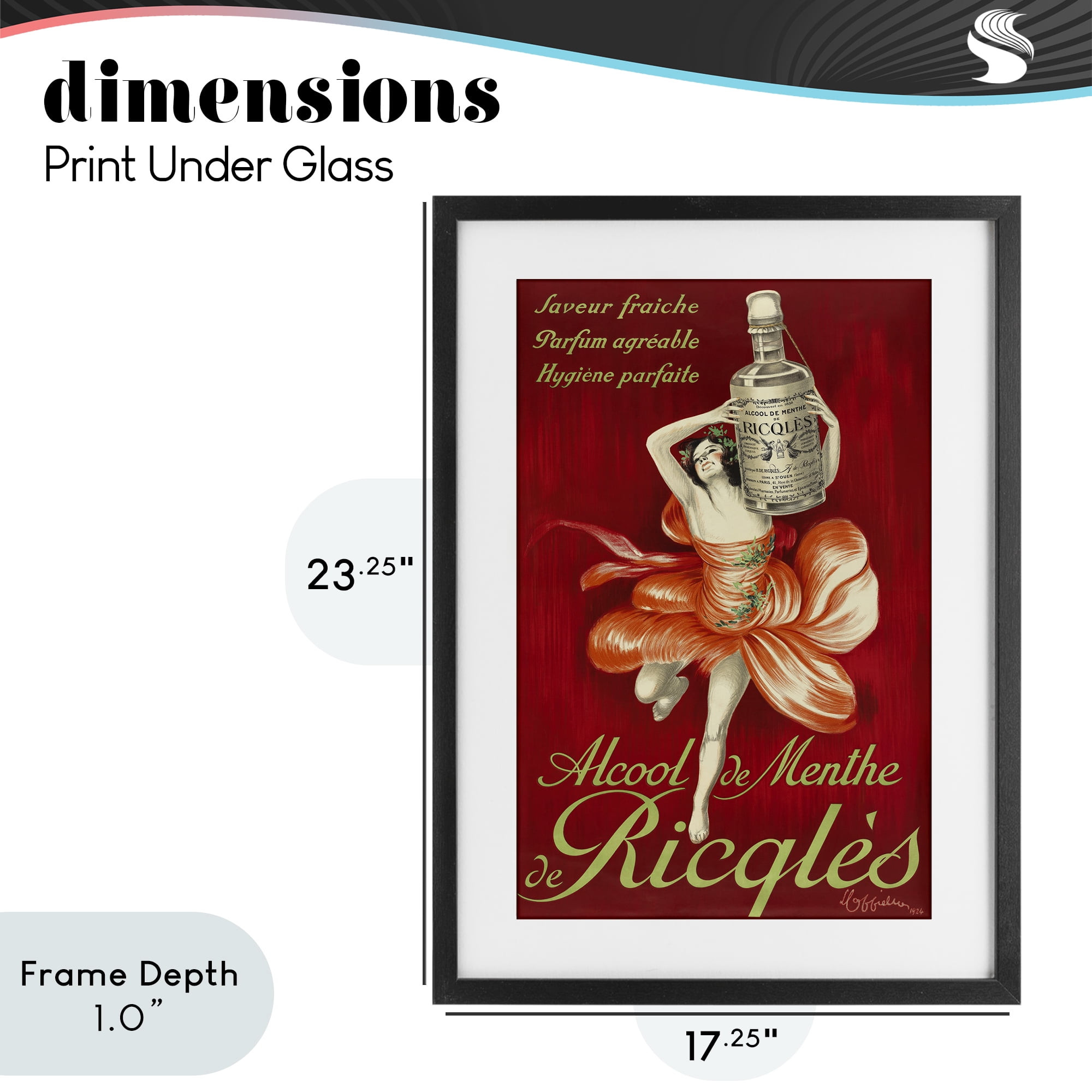 Stupell Industries Vintage Herbal Remedy Advertisement Black Framed Print Under Glass, design by Leonetto Cappiello