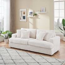 Modern Corduroy 3-Seater Sofa 88.58" Spacious & Comfortable