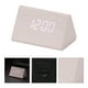 thumbnail image 1 of Despertador Digital De Madera Led Triangle Usb/Aaa Single Show Led Eigraketly HA025608-03, 1 of 5