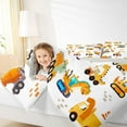 thumbnail image 4 of Homewish Yellow Car Truck Full Size Comforter Sets for Kids, Cartoon Vehicle Bedding Comforter Set, Funny Dinosaur Car Reversible Bedding Sets, Lightweight Room Decor, 3 Pieces, 4 of 8