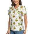 thumbnail image 5 of Yiaed Lovely Avocado Print Women's T Shirt V-Neck Short Sleeve Shirt Casual Breathable Tee Summer Tops-X-Large, 5 of 5