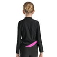 thumbnail image 2 of Miutii Girls Figure Ice Skating Training Jacket Rhinestones Sparkly Gymnastics Winter Sports Training Warm Coat Hot Pink 6, 2 of 5
